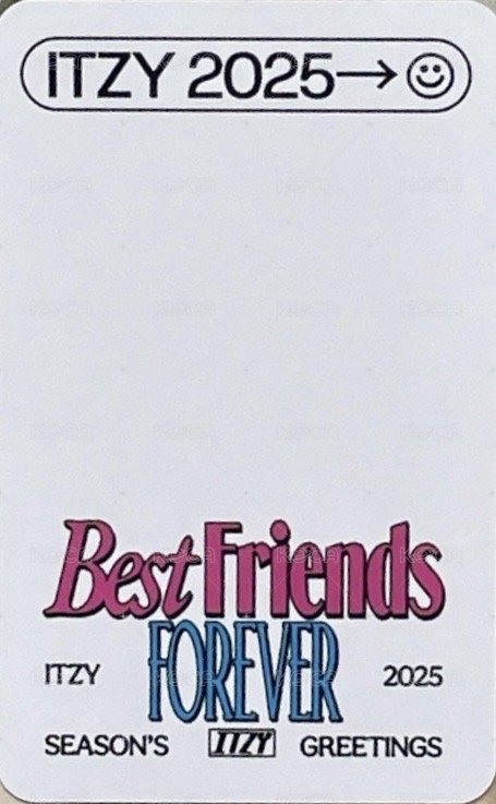 2025年曆 jyp 特典卡  背面