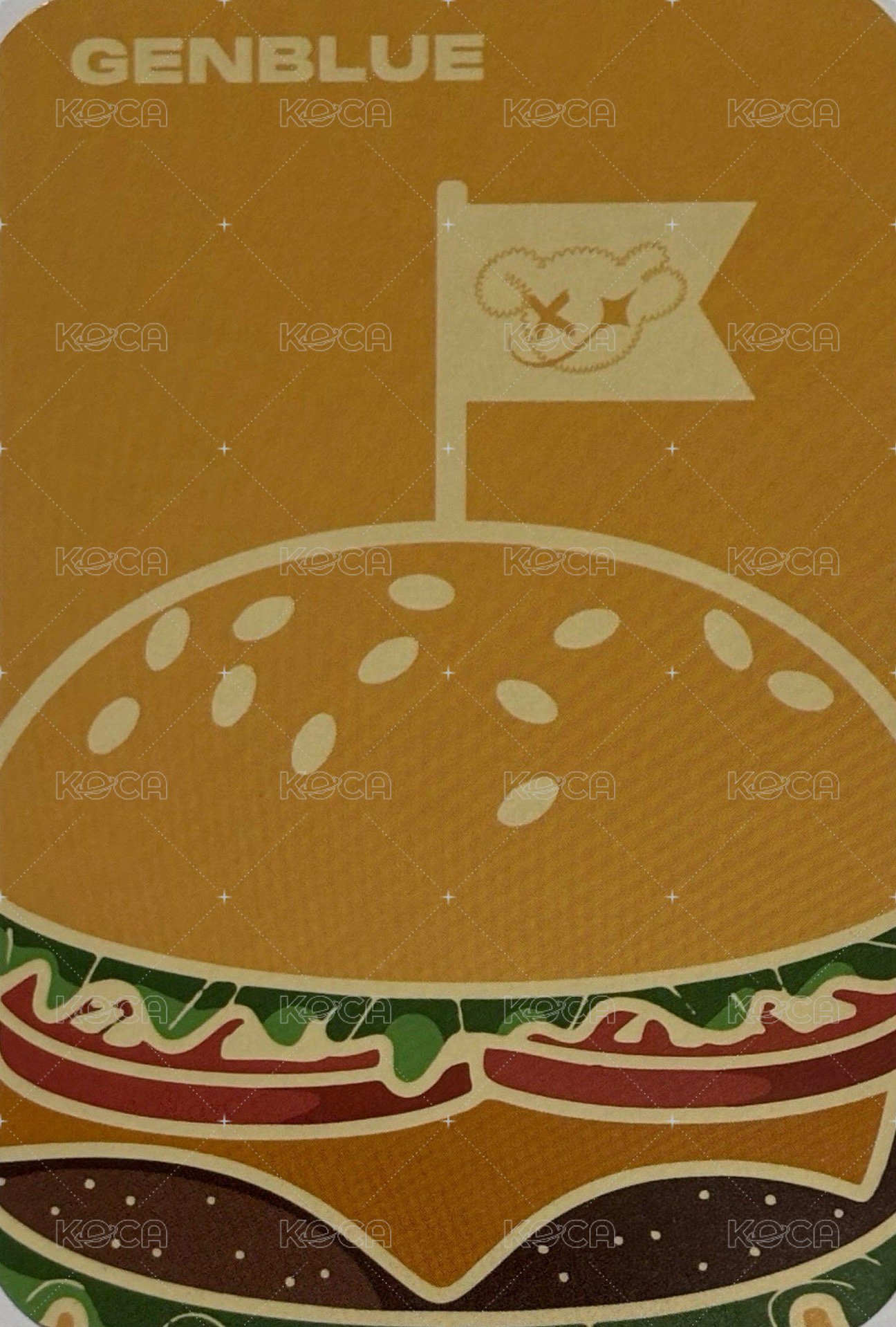 星動樂園 滿額卡 漢堡 ver. 背面