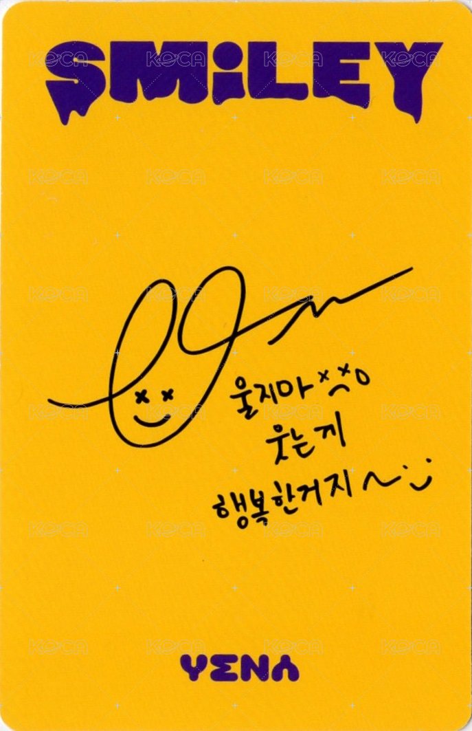 SMiLEY 專輯卡 紫版 背面