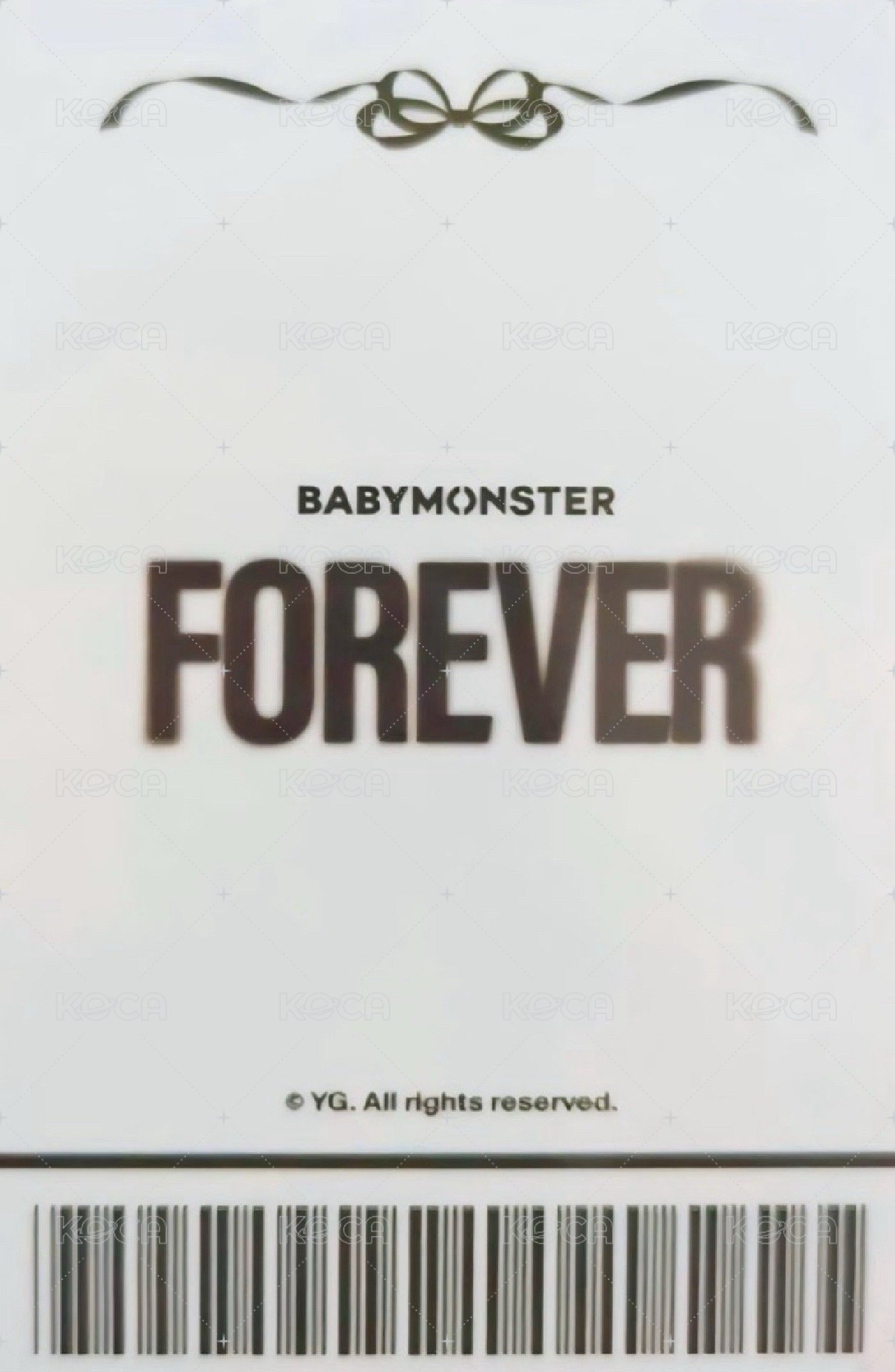FOREVER yg 快閃 滿額卡 Ahyeon 背面
