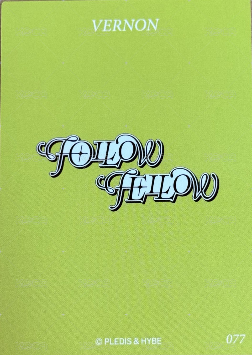 FOLLOW FELLOW 隨機卡  背面