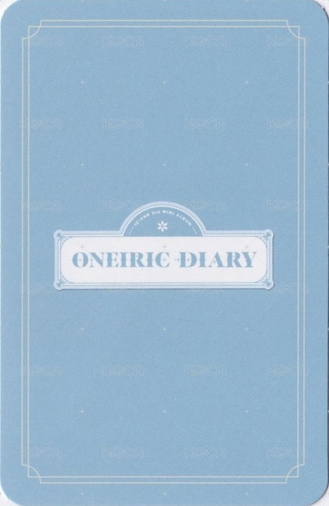 Oneiric Diary 專輯卡 日記：DIARY版 背面