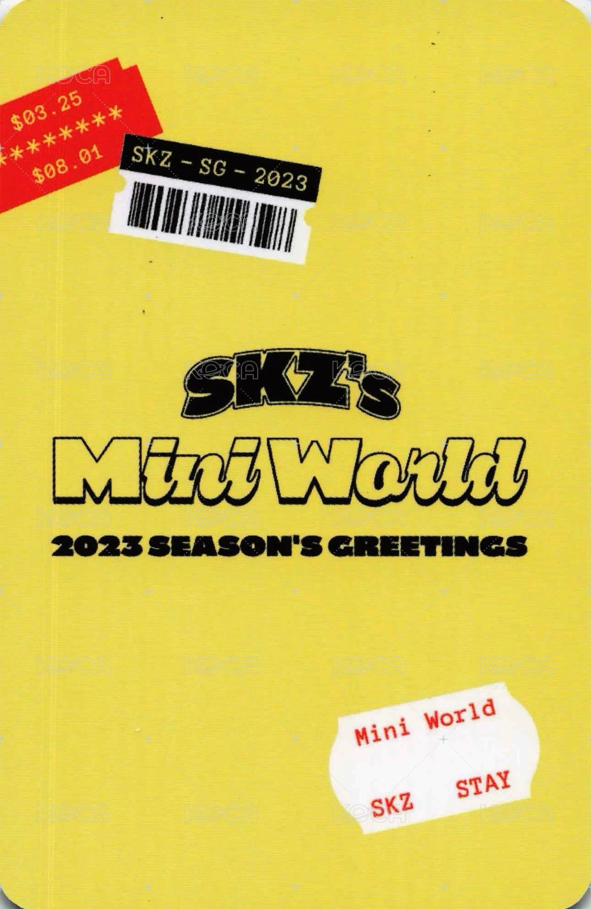 2023 年曆 年曆卡 黃 ver. 背面