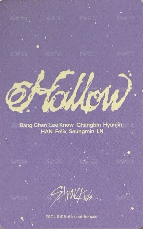 Hollow 專輯卡 初回生產限定盤B 背面