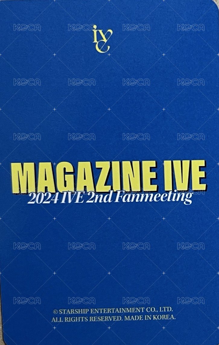 24’FM MAGAZINE IVE 隨機卡  背面