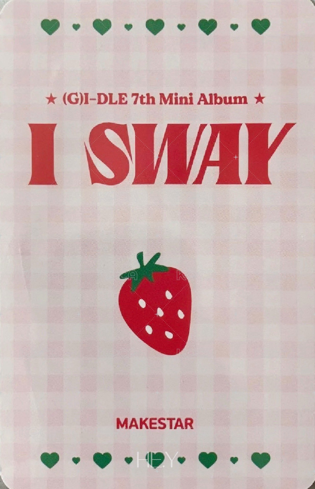 I SWAY ms 3.0線上 簽售卡 草莓 背面