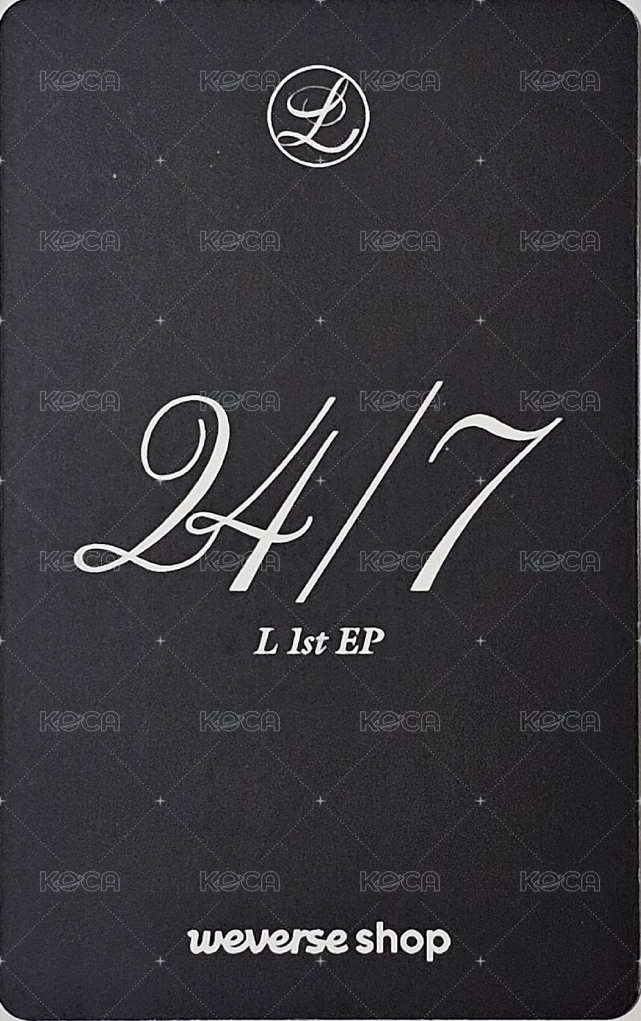 24/7 wvs 預購 特典卡  背面