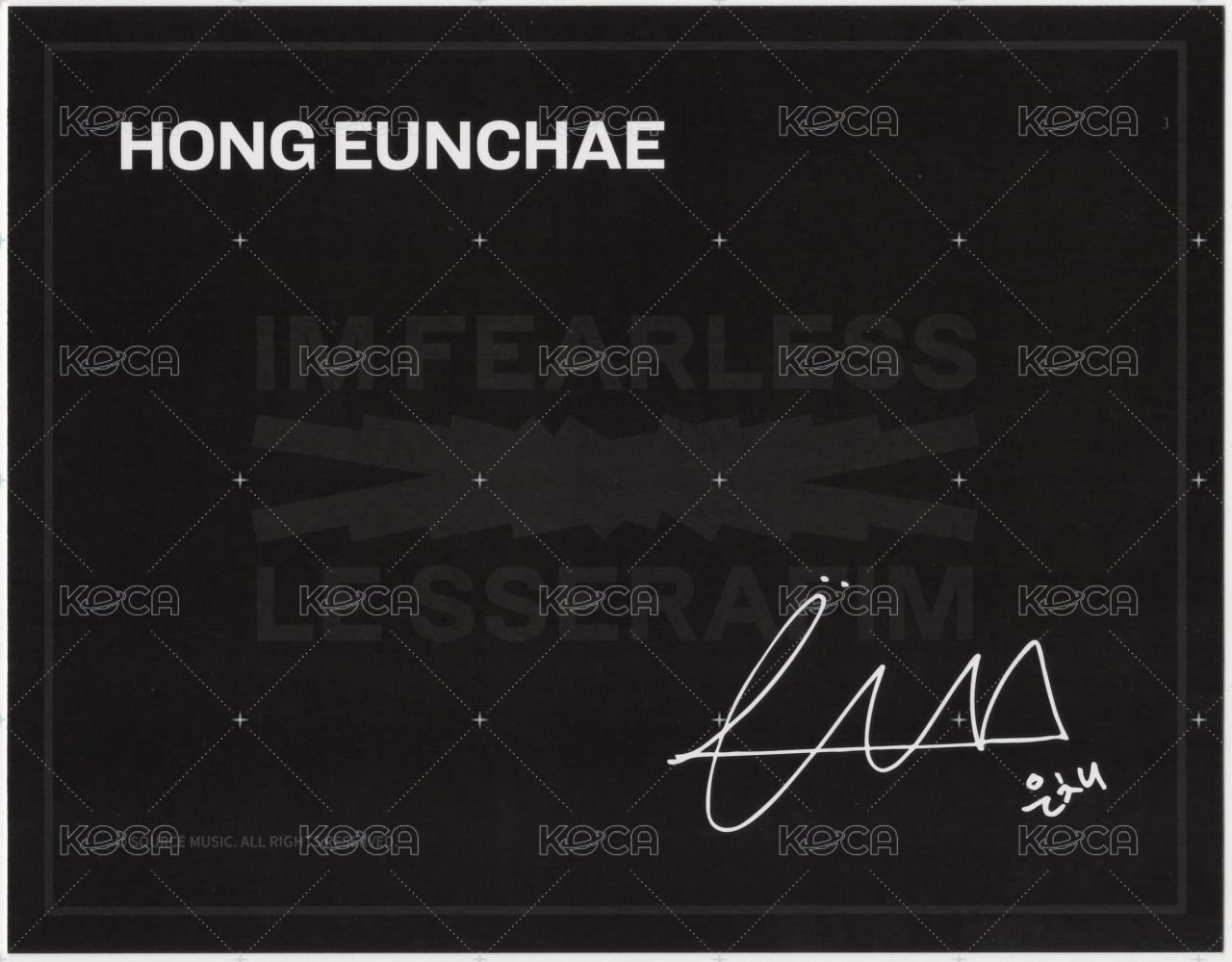 FEARLESS 明信片 The First Moment in Your Hands 明信片 背面