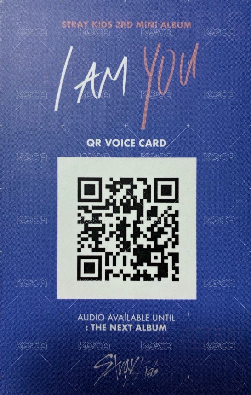 I am YOU 專輯卡  背面