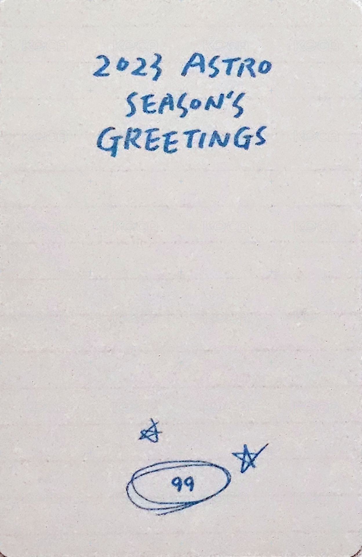 2023 年曆 隨機卡  背面