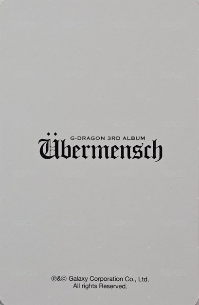 Übermensch 專輯卡 ver. yellow jewel 背面